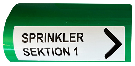 Exempel på kundanpassad rörmärkning ziro